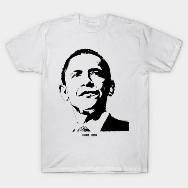 Barack Obama Portrait Pop Art T-Shirt by phatvo